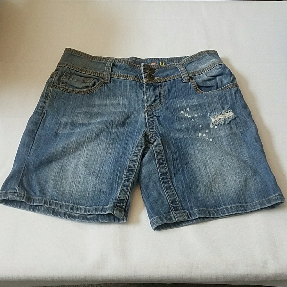 Mudd Blue Distressed Destroyed Jeans Juniors Sz 3